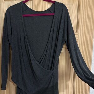 Nursing Black Wrap Top